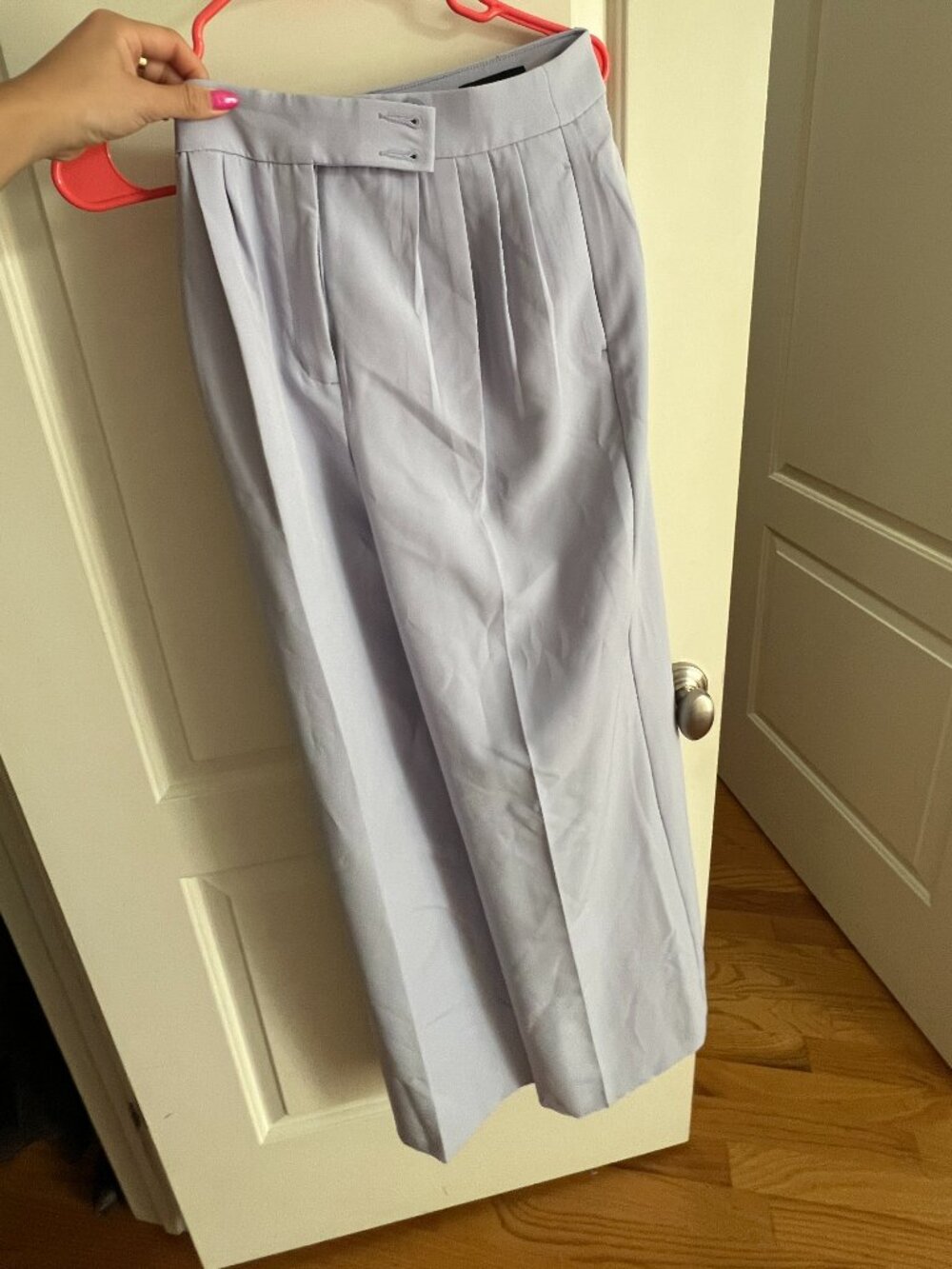 Express Wide Leg High Rise Light Lavender Trousers Pants Size 0 NWT